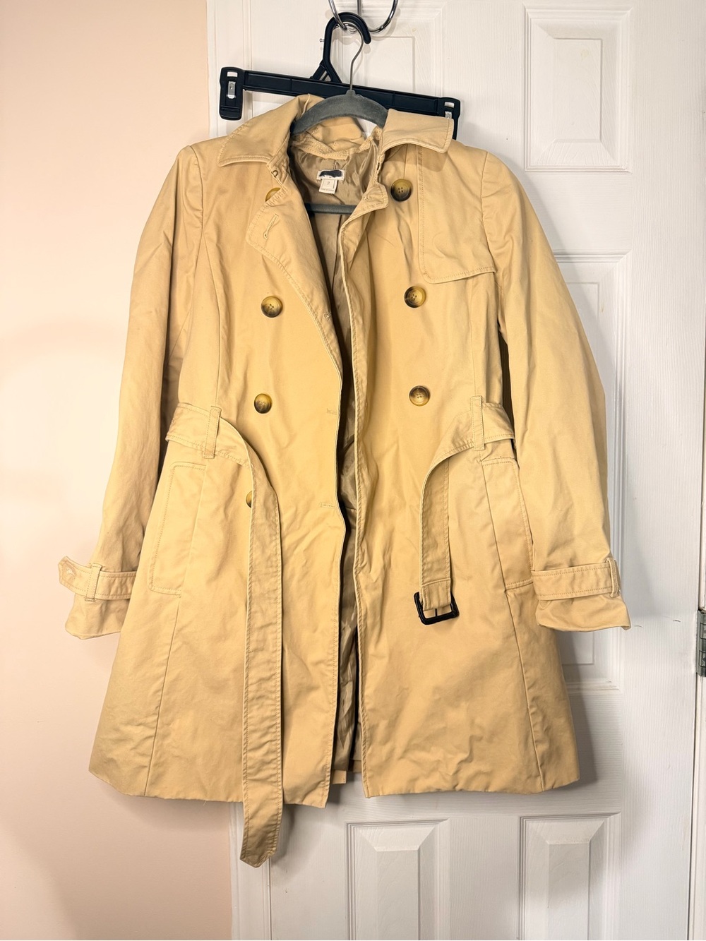 J. Crew Classic Women's Beige Trench Coat - size 2 classic old money